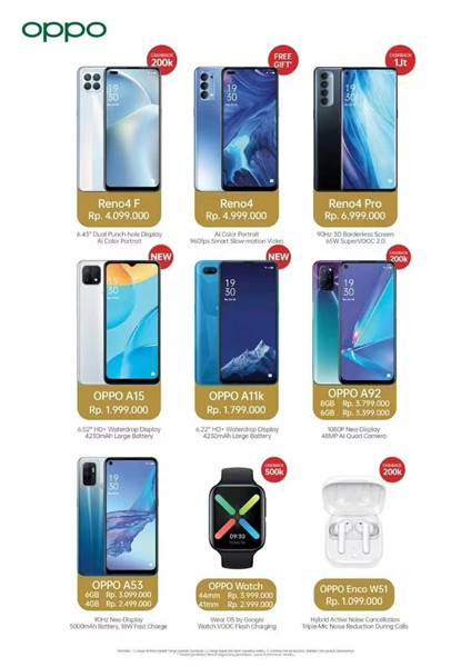 Diskon Smartphone Oppo Terbaru