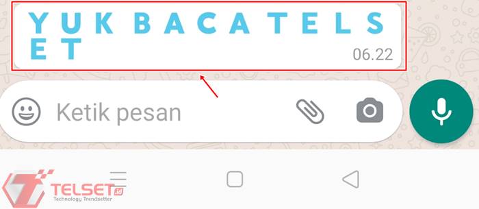 Cara membuat tulisan berwarna WhatsApp