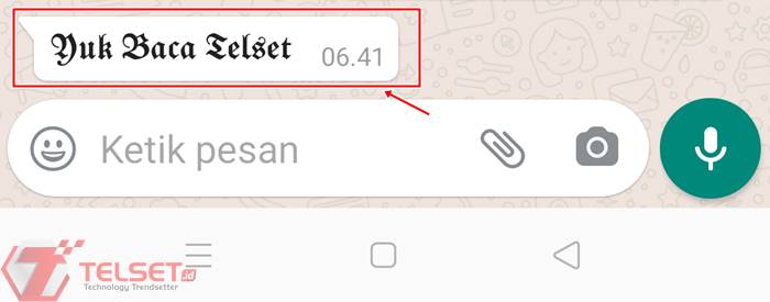 Cara ganti font WhatsApp