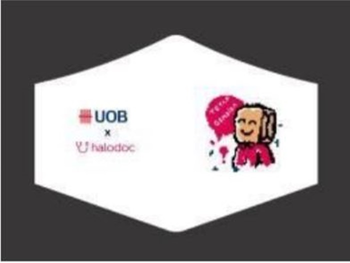 Masker kesehatan Covid-19 Halodoc UOB