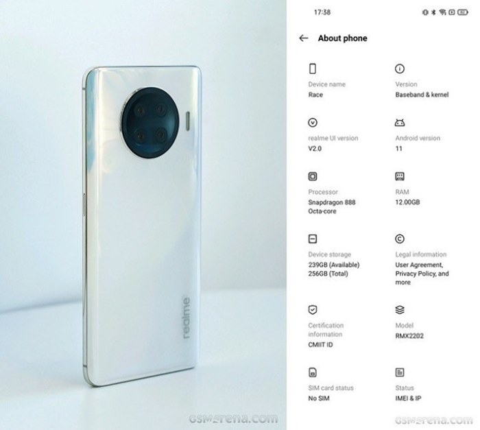 Smartphone Realme Race Snapdragon 888