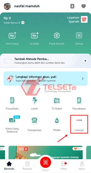 Cara bayar Wakaf Uang LinkAja Syariah