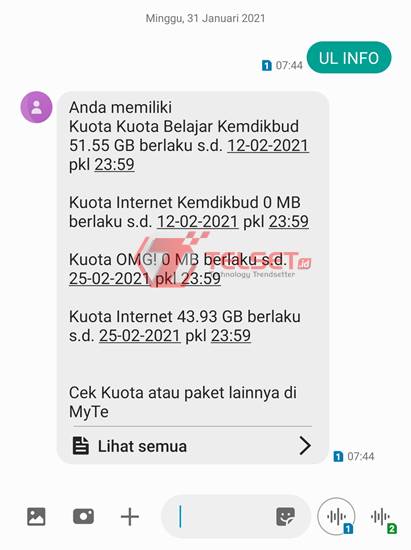 Cara Cek Kuota Internet Telkomsel