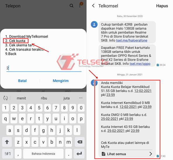 Cara Cek Kuota Telkomsel 