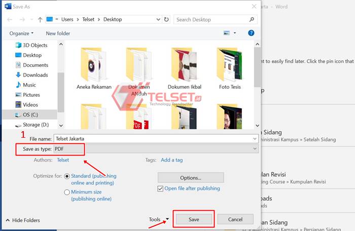 ubah dokumen Word ke PDF