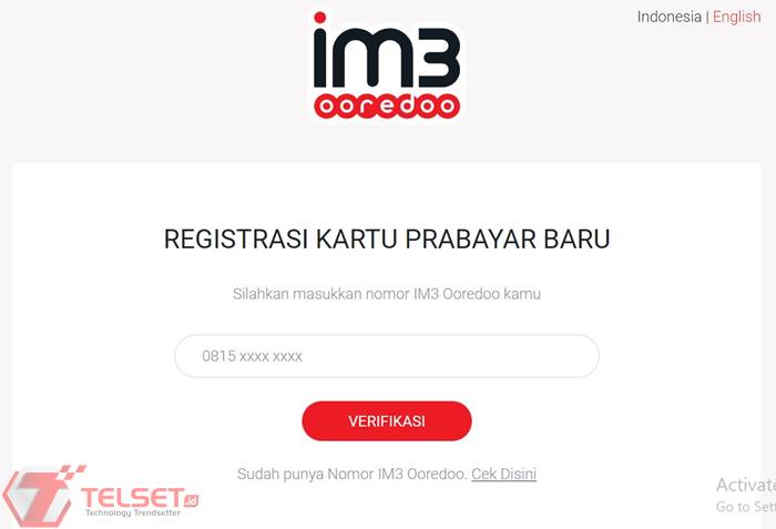 cara registrasi kartu indosat