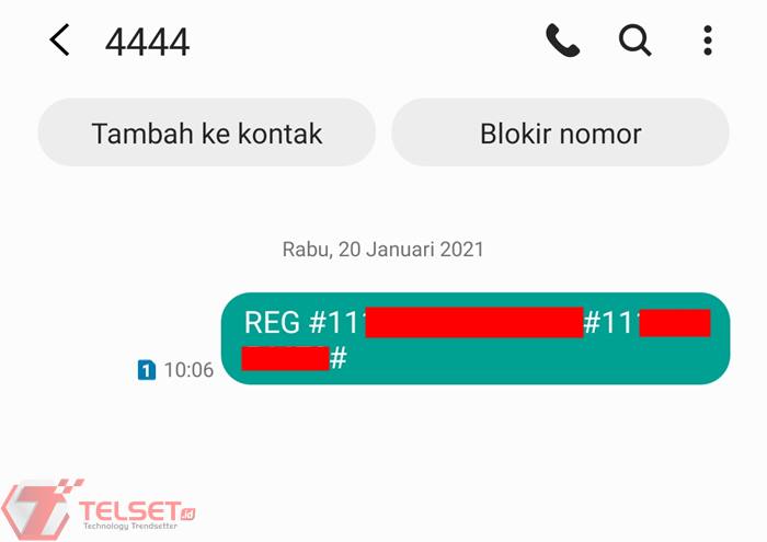 cara registrasi kartu telkomsel SMS