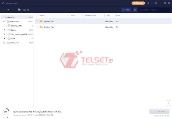 Cara kembalikan data yang terhapus