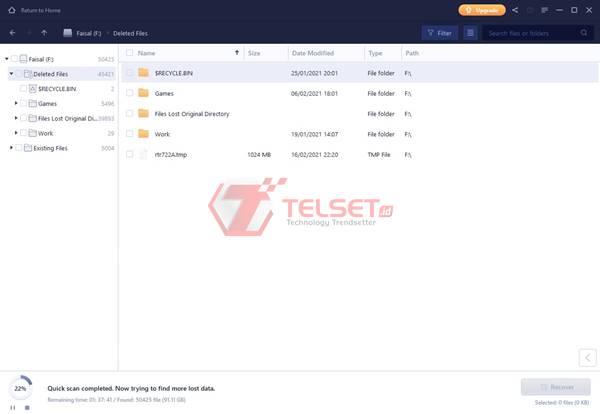 Cara kembalikan data yang terhapus
