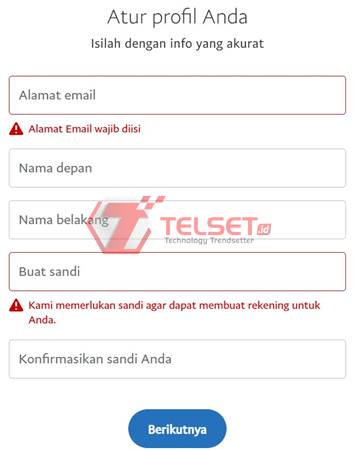 Cara membuat akun PayPal tanpa kartu kredit