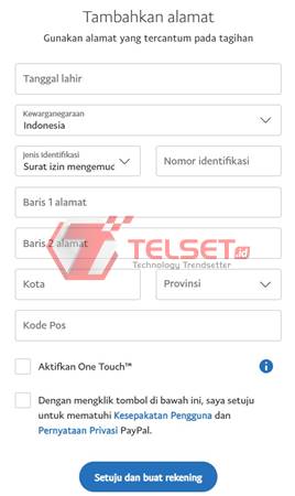 Cara membuat akun PayPal tanpa kartu kredit