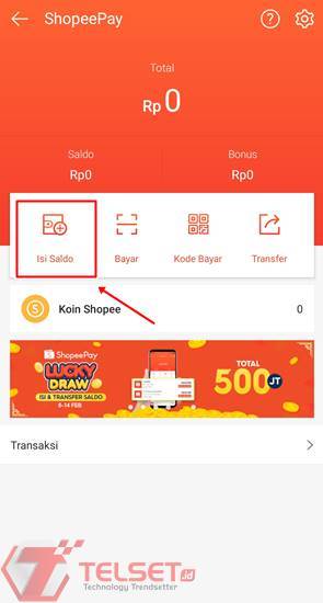 Cara Top Up ShopeePay Melalui BCA
