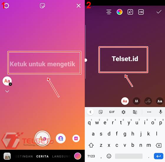 Cara membuat teks bergerak Instagram Stories IG Story