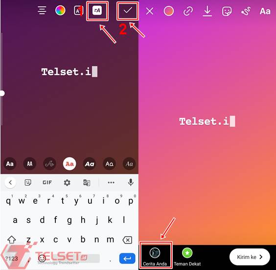 Cara membuat teks bergerak Instagram Stories IG Story