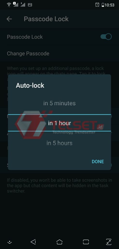 Cara fingerprint lock telegram
