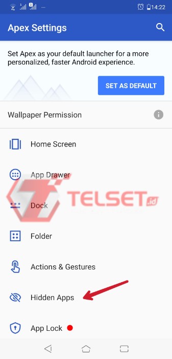 Sembunyikan aplikasi Android