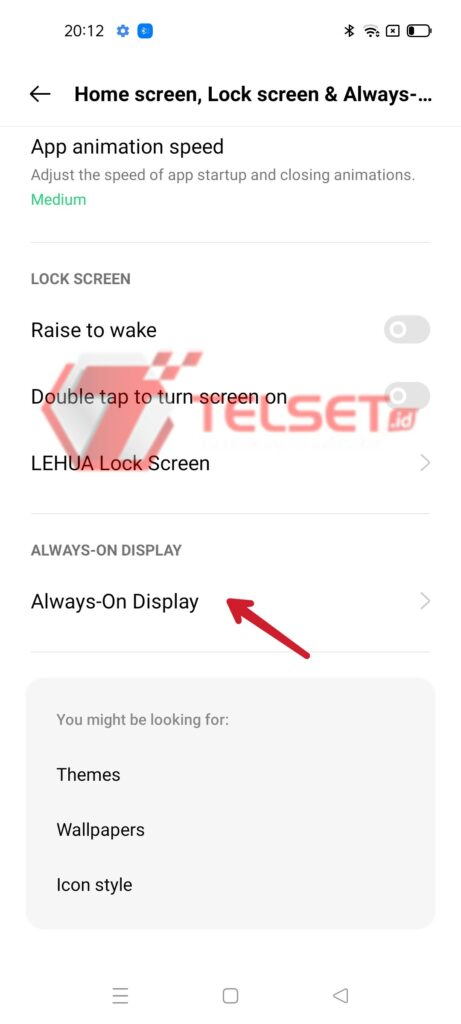 Always on display Oppo Reno5 5G