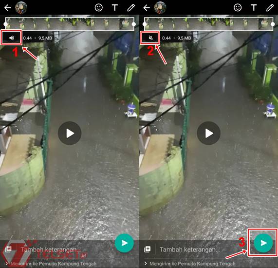Cara Mute Video WhatsApp