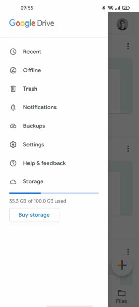 Google Drive telset