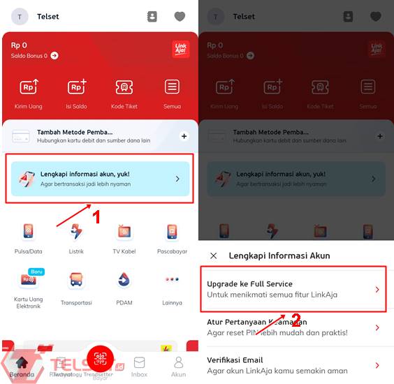 Cara Daftar Full Service LinkAja 