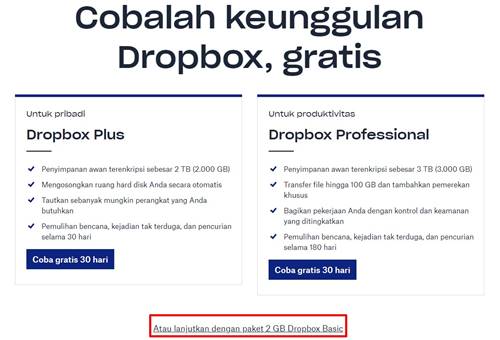 Cara Membuat Akun Dropbox Gratis Android