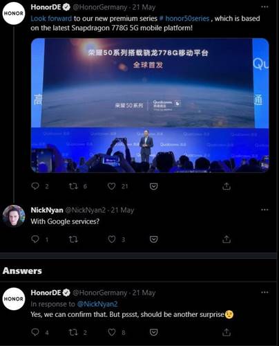 Honor layanan Google