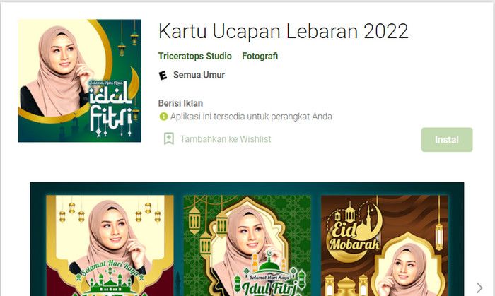 Kartu Ucapan Lebaran