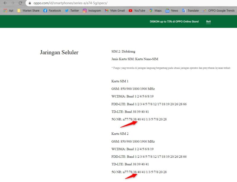 Oppo A74 5G Telkomsel Indonesia