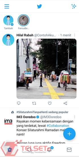 Posting gambar Twitter 