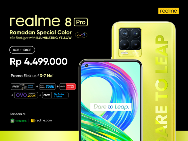 Harga Realme 8 Pro Illuminating Yellow Indonesia