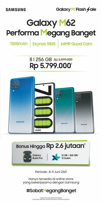 Harga Samsung Galaxy M62 Indonesia