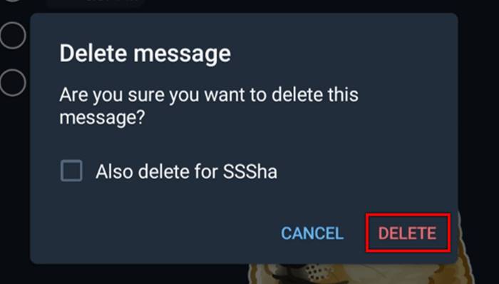 Delete Message Telegram