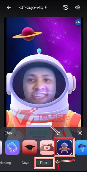 Cara filter animasi Google Meet