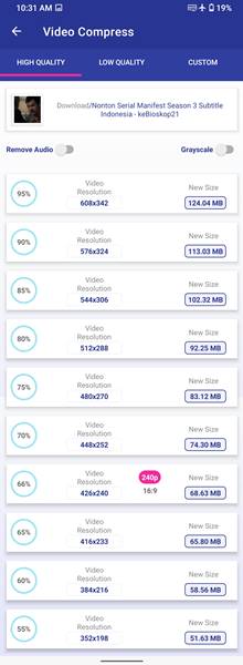 Cara Kompres Video Android