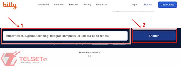cara membuat Link Bitly