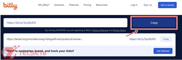 cara membuat Link Bitly