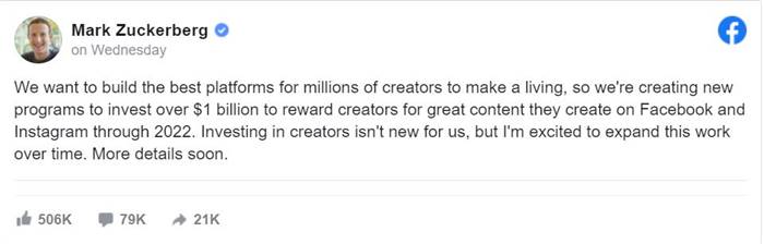 Facebook Konten Kreator 