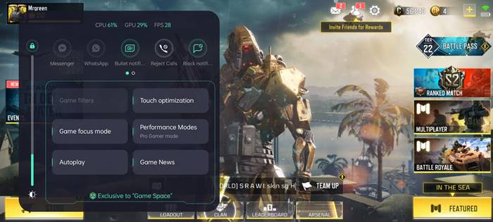 fitur gaming oppo reno6