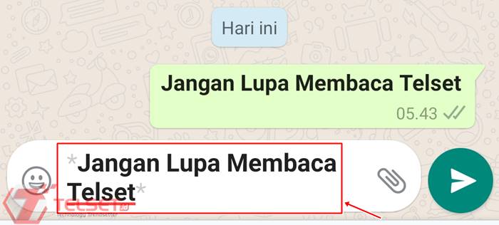Cara membuat tulisan WhatsApp jadi tebal bold