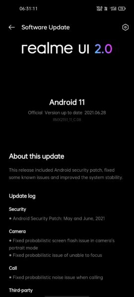 Realme 7 Update Realme UI 2.0 Android 11