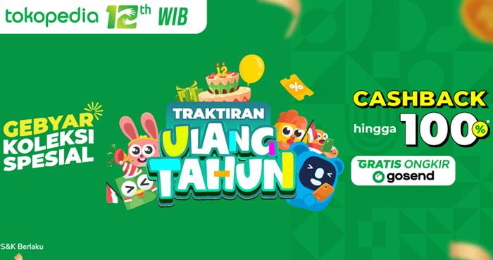 Traktiran Ulang Tahun Tokopedia