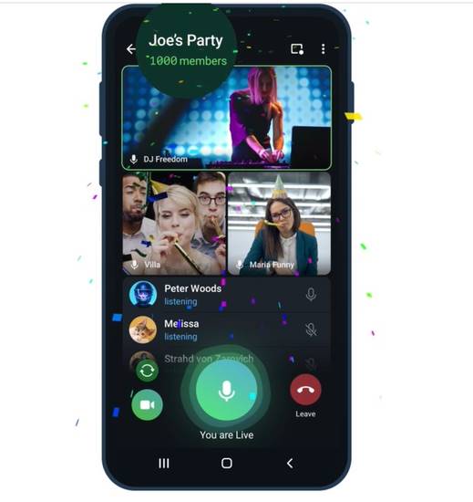 Video Call Grup Telegram 1000 orang