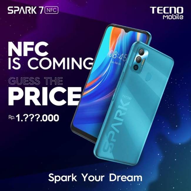 HP Tecno NFC Murah Spark 7 NFC