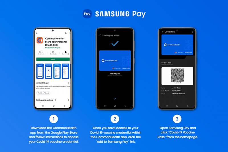 Samsung Pay Sertifikat vaksin Covid-19