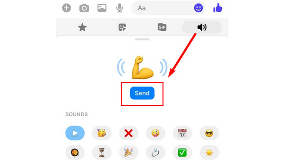 mengirim Soundmoji Facebook Messenger