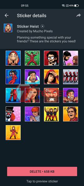 Download Stiker Money Heist WhatsApp Gratis