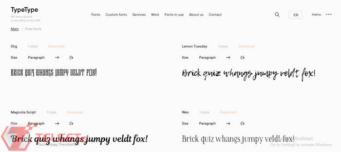 Font online gratis