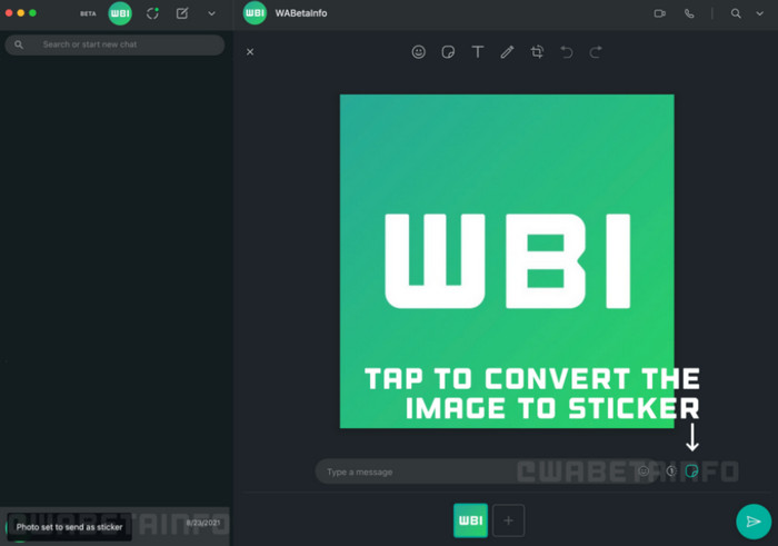 WhatsApp Web edit stiker
