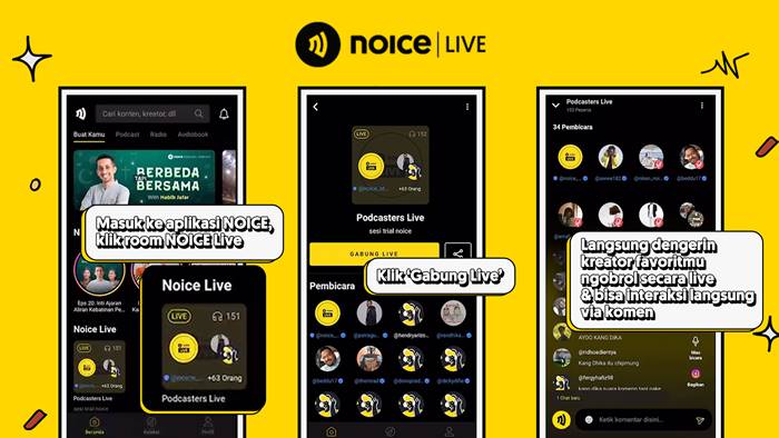 Aplikasi Podcast Noice Live
