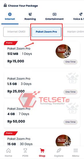 Beli dan Aktivasi Paket
